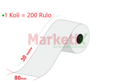 80x30 Metre Baskısız Termal Yazarkasa / Adisyon Rulosu